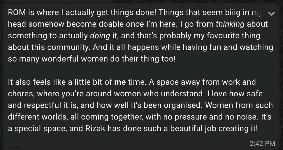 Testimonial screenshot
