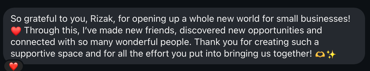 Testimonial screenshot