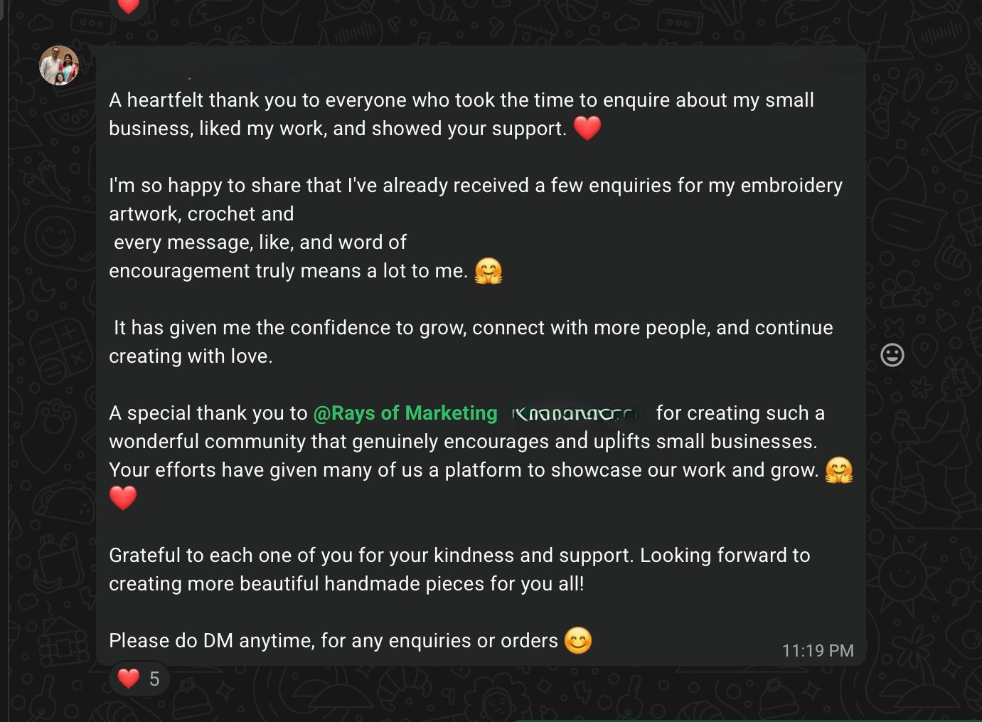 Community win screenshot
